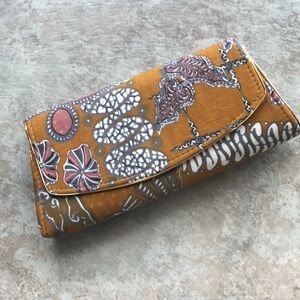 Handmade fabric clutch